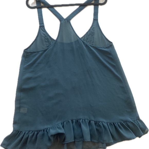 UO Sheer Turquoise Embroidered Shirt - Picture 3 of 3